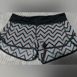 Lululemon Running Shorts with zipper pocket, Size 6